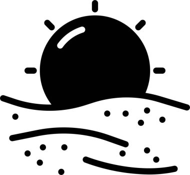 Güneş. Web simgesi basit illüstrasyon