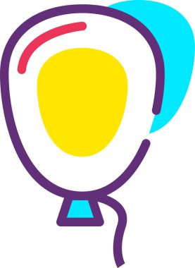 balon ağ simgesi basit illüstrasyon