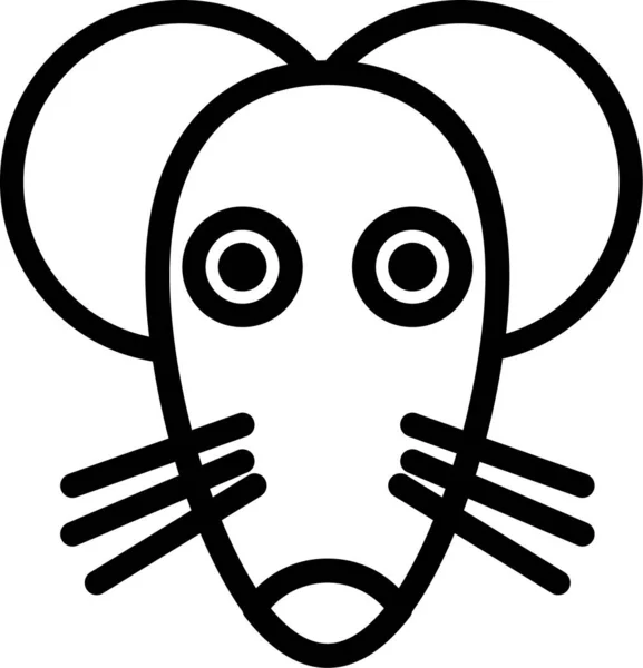 Простая Векторная Иллюстрация Милой Мыши — стоковый вектор