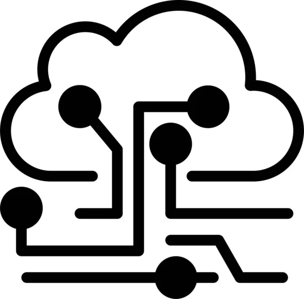 Icône Web Cloud Illustration Vectorielle Simple — Image vectorielle