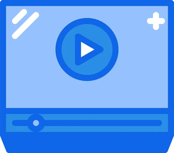 Ícone Media Player Para Web Ilustração Vetorial — Vetor de Stock