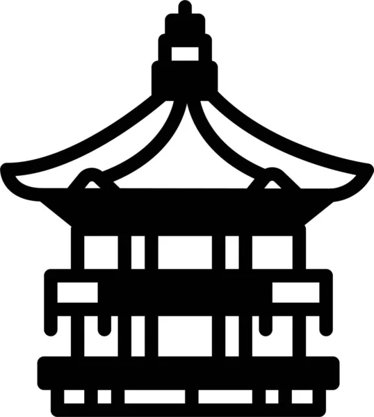 Ilustração Templo Chinês — Vetor de Stock