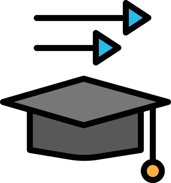 Gorra Graduación Icono Web — Vector de stock