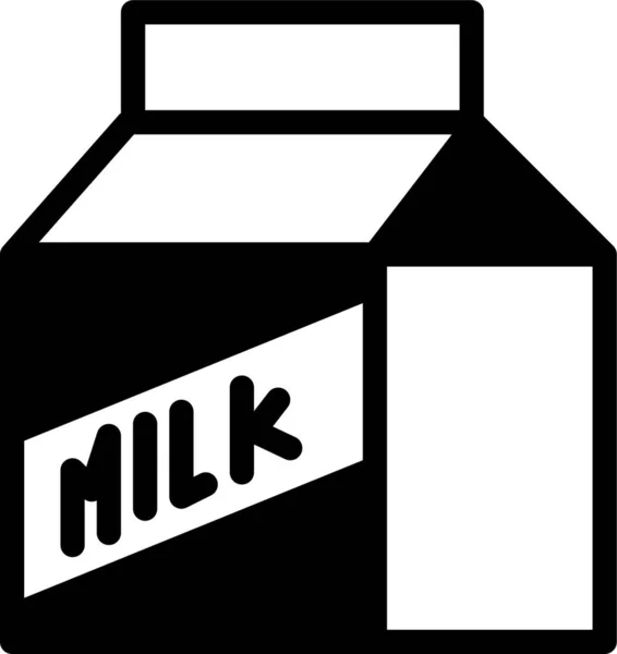 Leche Icono Web Ilustración Simple — Archivo Imágenes Vectoriales