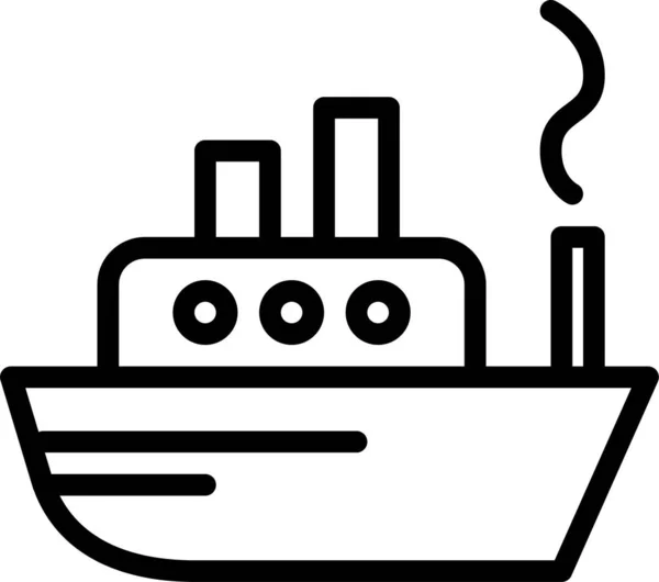 Vrachtschip Eenvoudige Illustratie — Stockvector