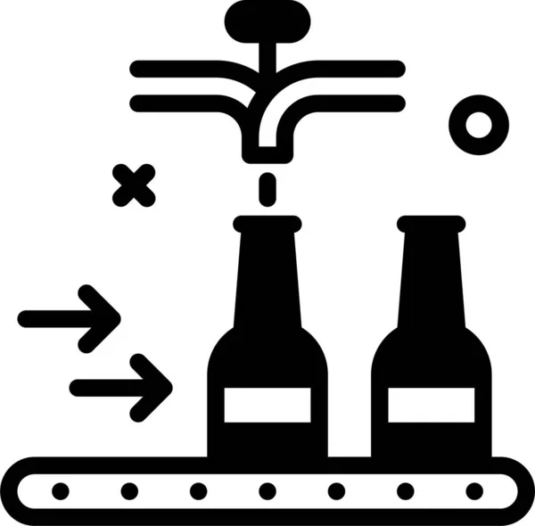 Cerveja Ícone Web Ilustração Simples —  Vetores de Stock