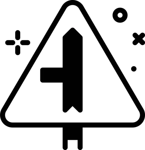 Schnittpunkt Web Symbol Einfache Illustration — Stockvektor