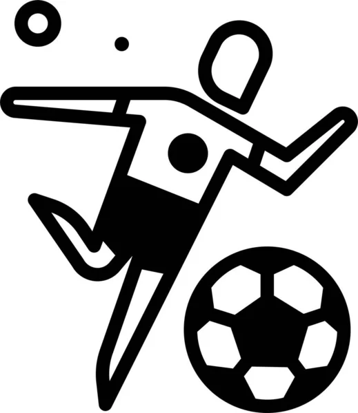 Football Sport Icône Vectoriel Illustration — Image vectorielle