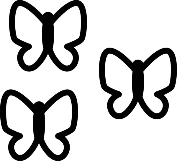 Mariposa Icono Vector Ilustración — Archivo Imágenes Vectoriales