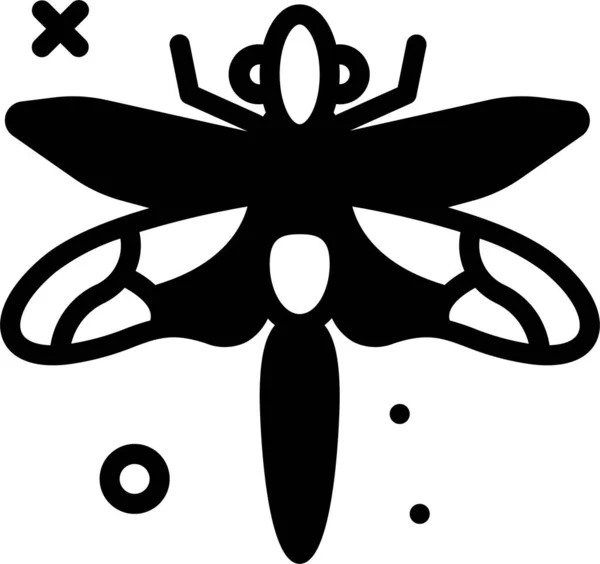 Κουνούπι Web Εικονίδιο Απλή Απεικόνιση — Διανυσματικό Αρχείο