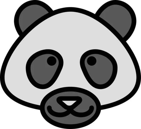 Panda Icono Web Ilustración Simple — Vector de stock
