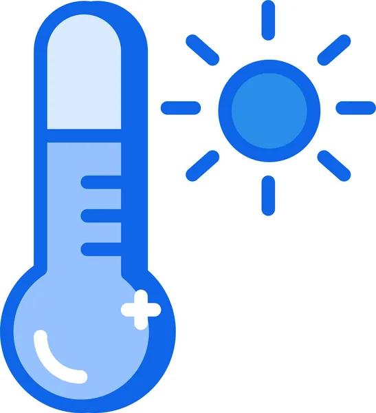 Thermometer Web Symbol Einfache Illustration — Stockvektor