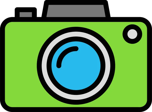 Fotoaparát Webová Ikona Jednoduchá Ilustrace — Stockový vektor