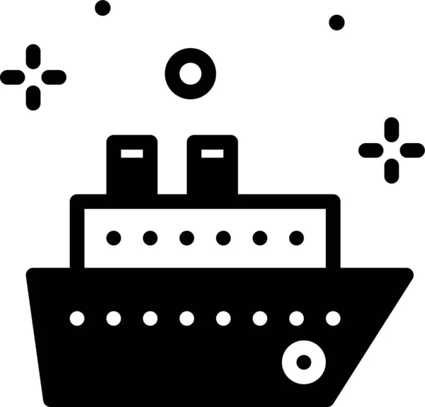 船舶网页图标 简单的矢量图解 — 图库矢量图片