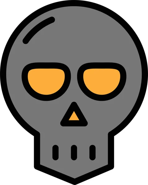 Totenkopf Web Symbol Einfache Illustration — Stockvektor