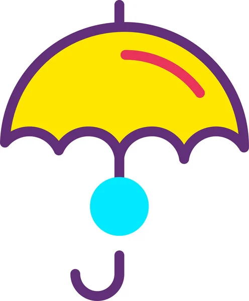 Ikona Internetowa Parasol Prosty Ilustracja — Wektor stockowy