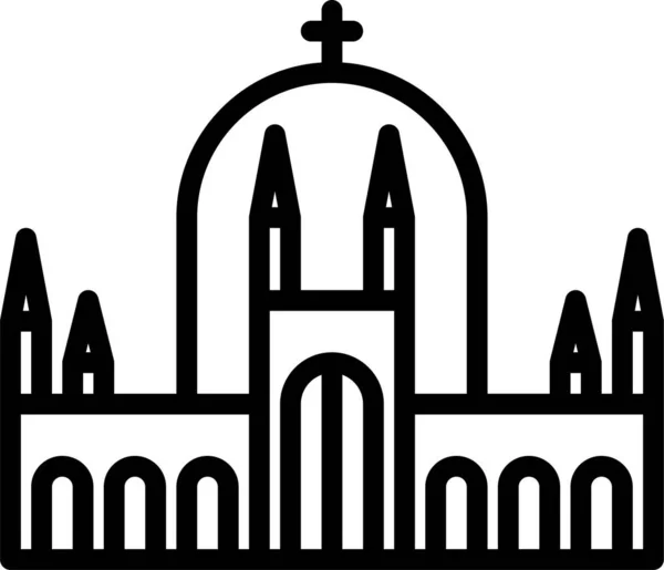 Kerk Web Icoon Vector Illustratie — Stockvector