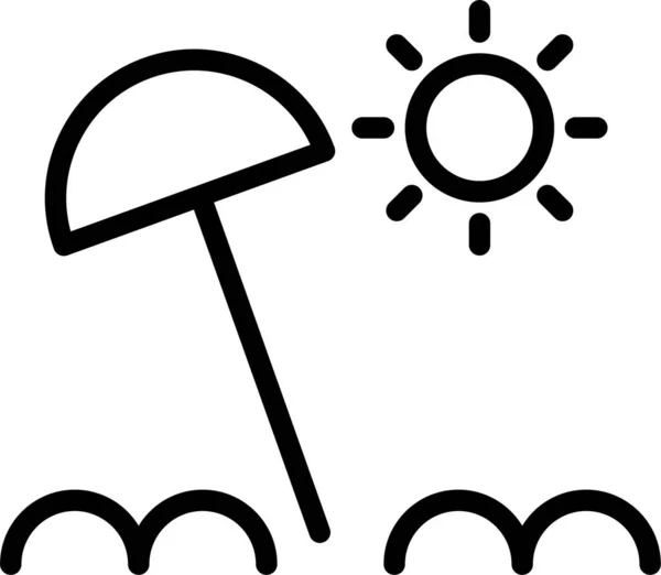 Sun Web Icon Simple Illustration — Stock Vector
