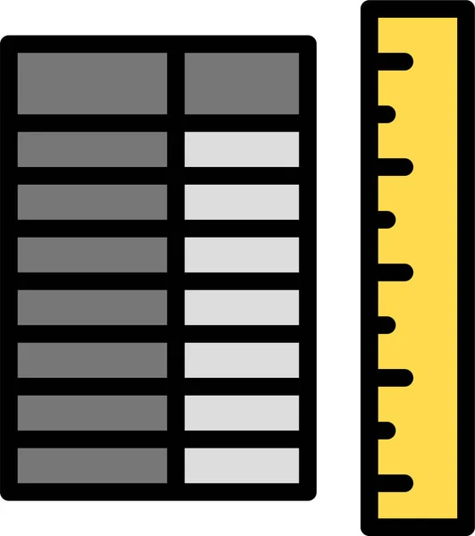 Лінійка Веб Іконка Проста Ілюстрація — стоковий вектор