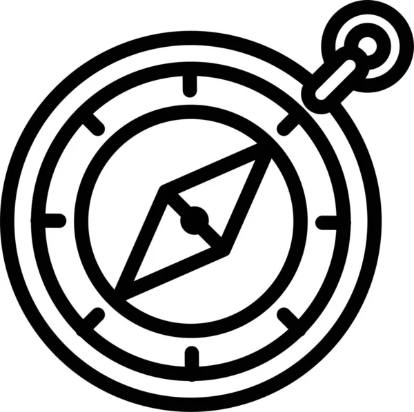 Ikona Kompasu Jednoduchá Vektorová Ilustrace — Stockový vektor