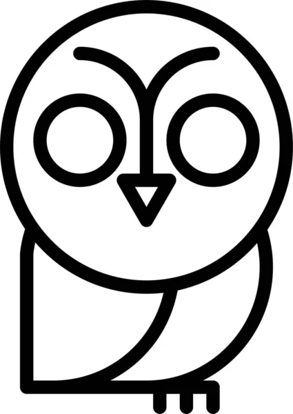 Icône Web Hibou Illustration Vectorielle Simple — Image vectorielle