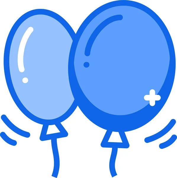 Globos Icono Web Ilustración Simple Vector — Vector de stock