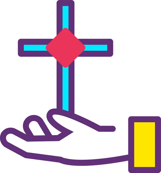 Gebet Web Symbol Einfache Illustration — Stockvektor