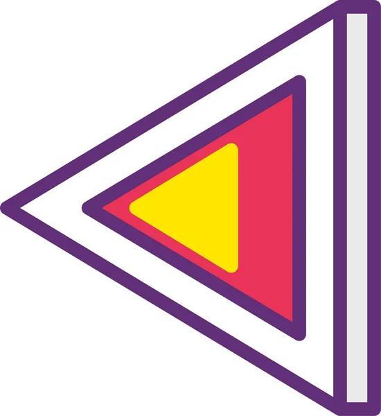 Icona Web Triangolo Semplice Illustrazione — Vettoriale Stock