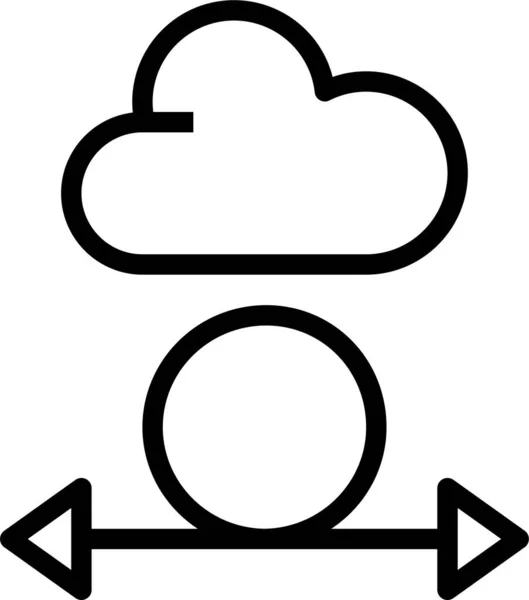 Icône Web Cloud Illustration Vectorielle Simple — Image vectorielle