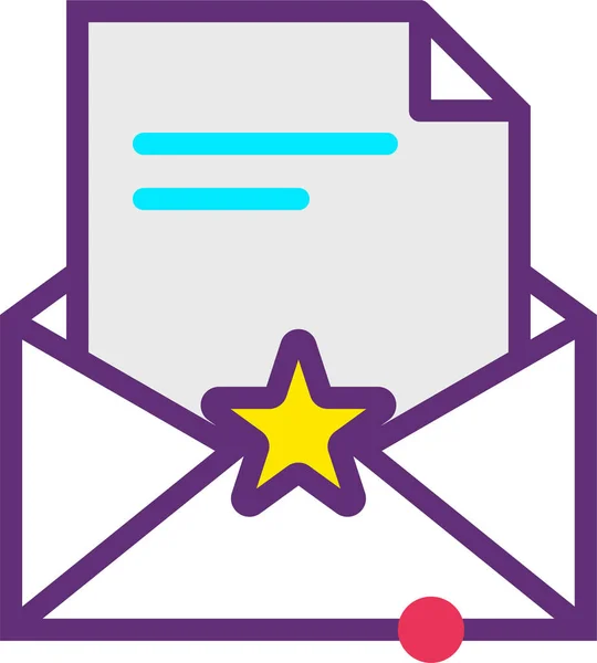 Umschlag Mit Mail Vektor Abbildung — Stockvektor