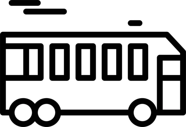 School Bus Eenvoudige Illustratie — Stockvector