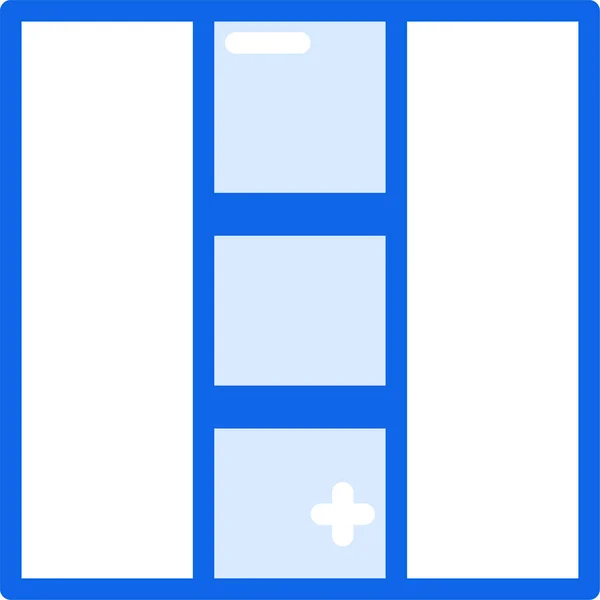 Modrý Bílý Vektor Ilustrace Moderní Nedostatek Ikony — Stockový vektor