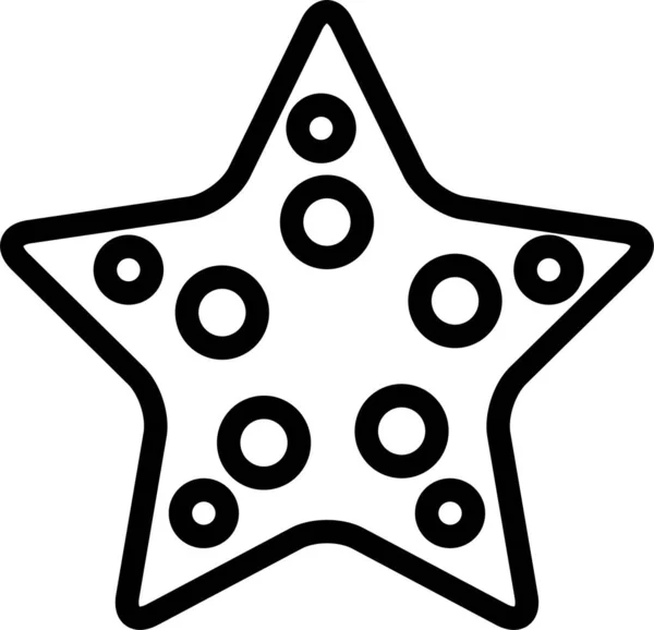 Starfish Ícone Web Ilustração Simples — Vetor de Stock