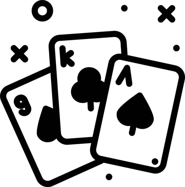 Jeu Poker Icône Web — Image vectorielle