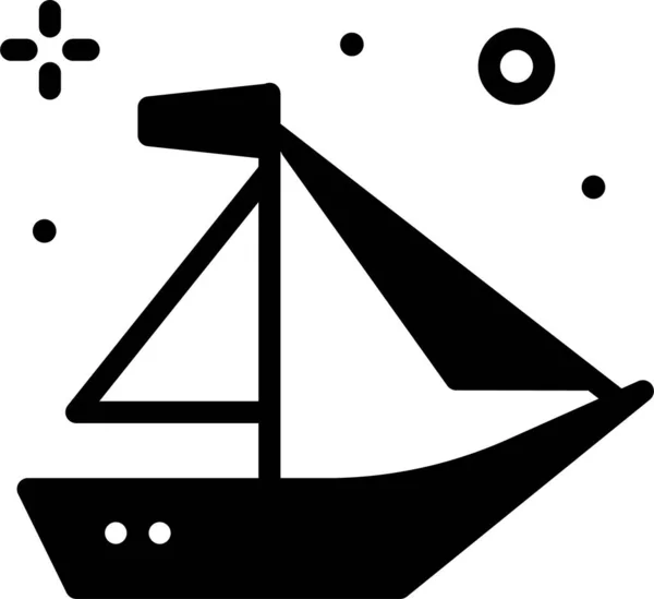 Bateau Icône Web Illustration Vectorielle Simple — Image vectorielle