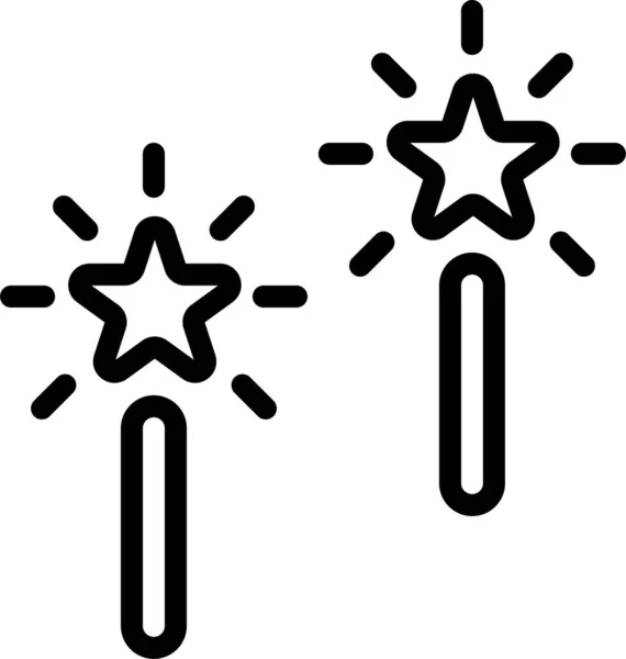Feuerwerk Web Symbol Einfache Illustration — Stockvektor