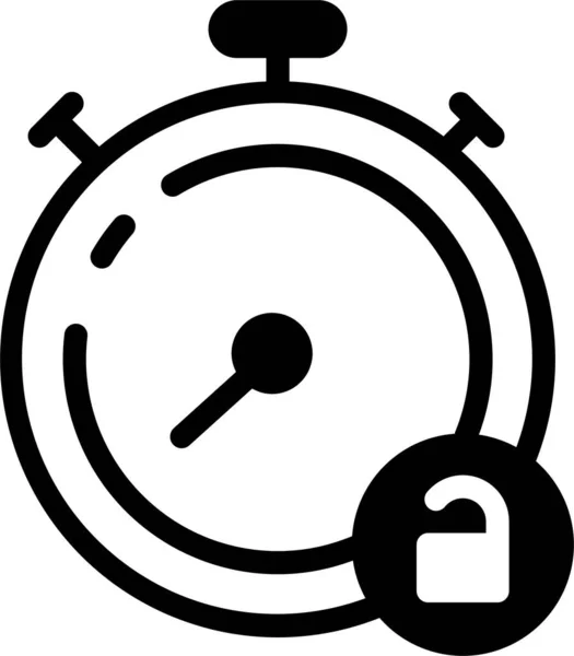 Stoppuhr Web Symbol Einfache Illustration — Stockvektor