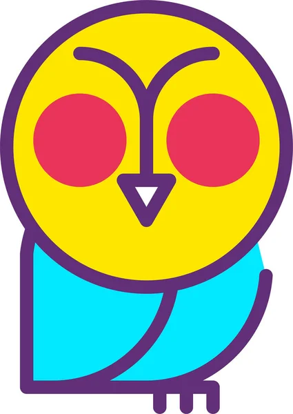 Owl Web Icon Simple Vector Illustration — Stock Vector