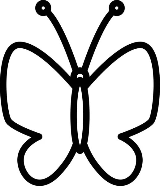 Mariposa Icono Web Ilustración Vector Simple — Archivo Imágenes Vectoriales