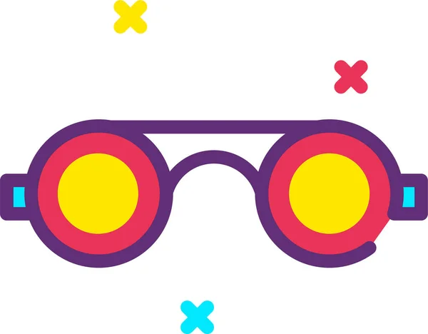 Gafas Icono Web Ilustración Simple — Vector de stock
