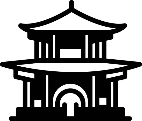 Templo Ícone Web Design Simples — Vetor de Stock