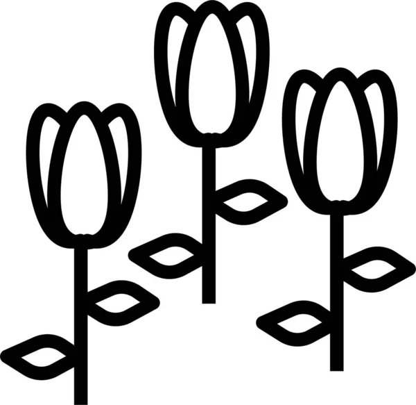 Tulipa Ícone Web Design Simples — Vetor de Stock