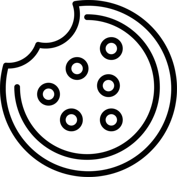 Ikona Cookie Web Prosta Ilustracja — Wektor stockowy
