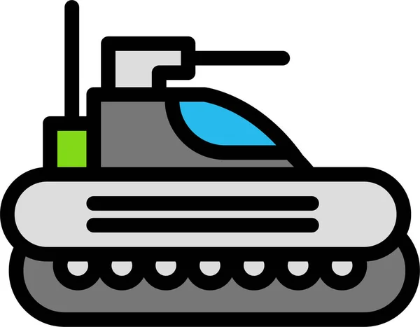 Militärpanzer Einfache Illustration — Stockvektor