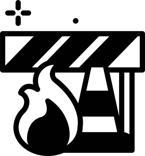 Feuer Web Symbol Einfache Illustration — Stockvektor