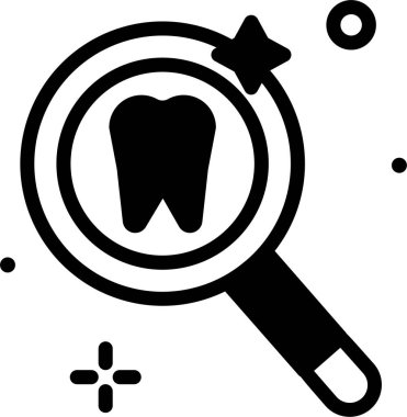 Diş çizgisi simgesi, vektör illüstrasyonu beyaz arkaplanda izole edildi  