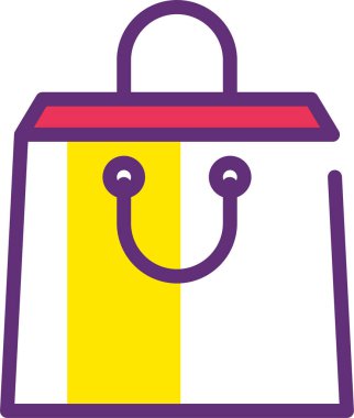 Alışveriş çantası. Basit resimleme
