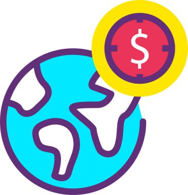 küresel ekonomi. Basit resimleme