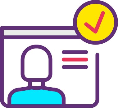 kullanıcı profili simgesi, basit vektör illüstrasyonu 