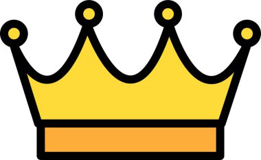 Taç. Web simgesi vektör illüstrasyonu